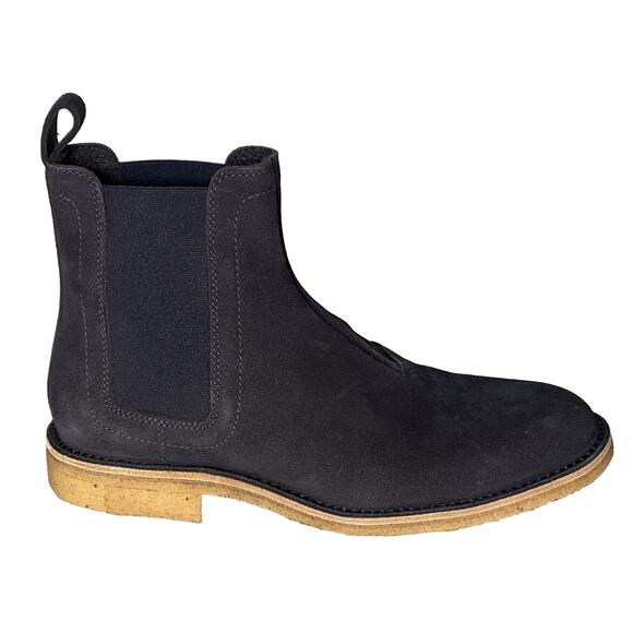 NIB $820 Bottega Veneta Calf Suede Slate Dark Navy Ankle Boots 6 US (39) 312345